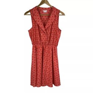 Cooperative by Urban Outfitters Flamingo Dress Coral Orange Size S Sleeveless